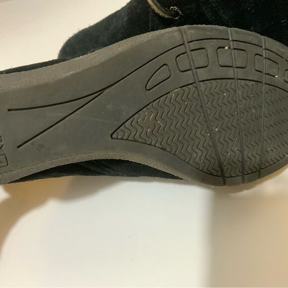 Sperry Top Sider Harlow Bootie Women's 7 Black Suede Wedge Ankle Boots 9103037 - Picture 12 of 14